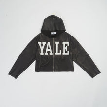 Load image into Gallery viewer, YALE LEATHER HOODIE
