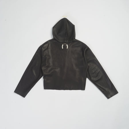 YALE LEATHER HOODIE