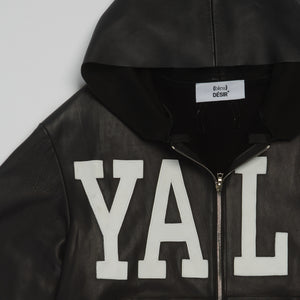 YALE LEATHER HOODIE