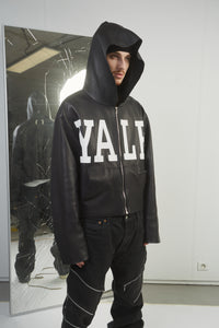 YALE LEATHER HOODIE